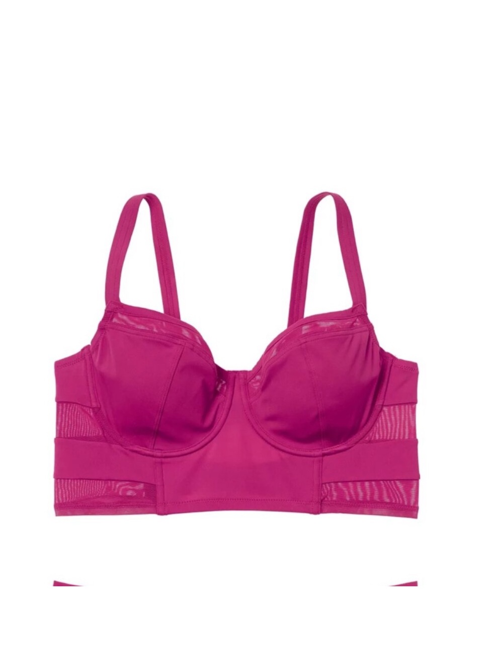 Adore Me Hot Pink Longline Bikini Top